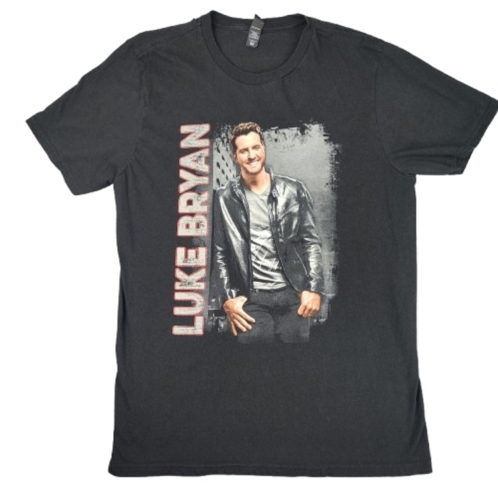 Luke Bryan Black 2015 Kick Up The Dust Tour Concert Tee Unisex Medium